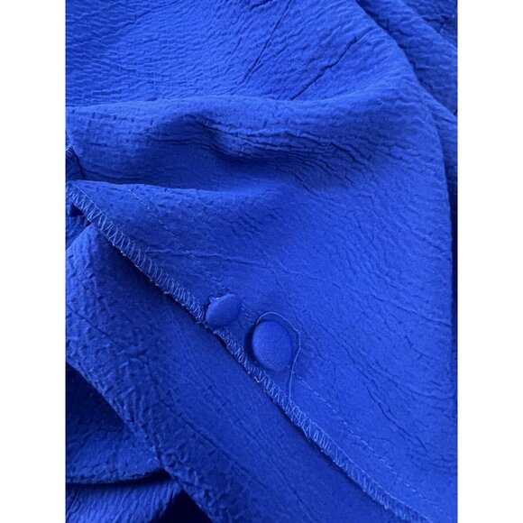 Vintage Oscar De La Renta Collectables Womans 40/20w Royal Blue Blouse Career - Picture 9 of 13